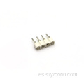 Conector hembra mecanizado de 2,54 mm 4P